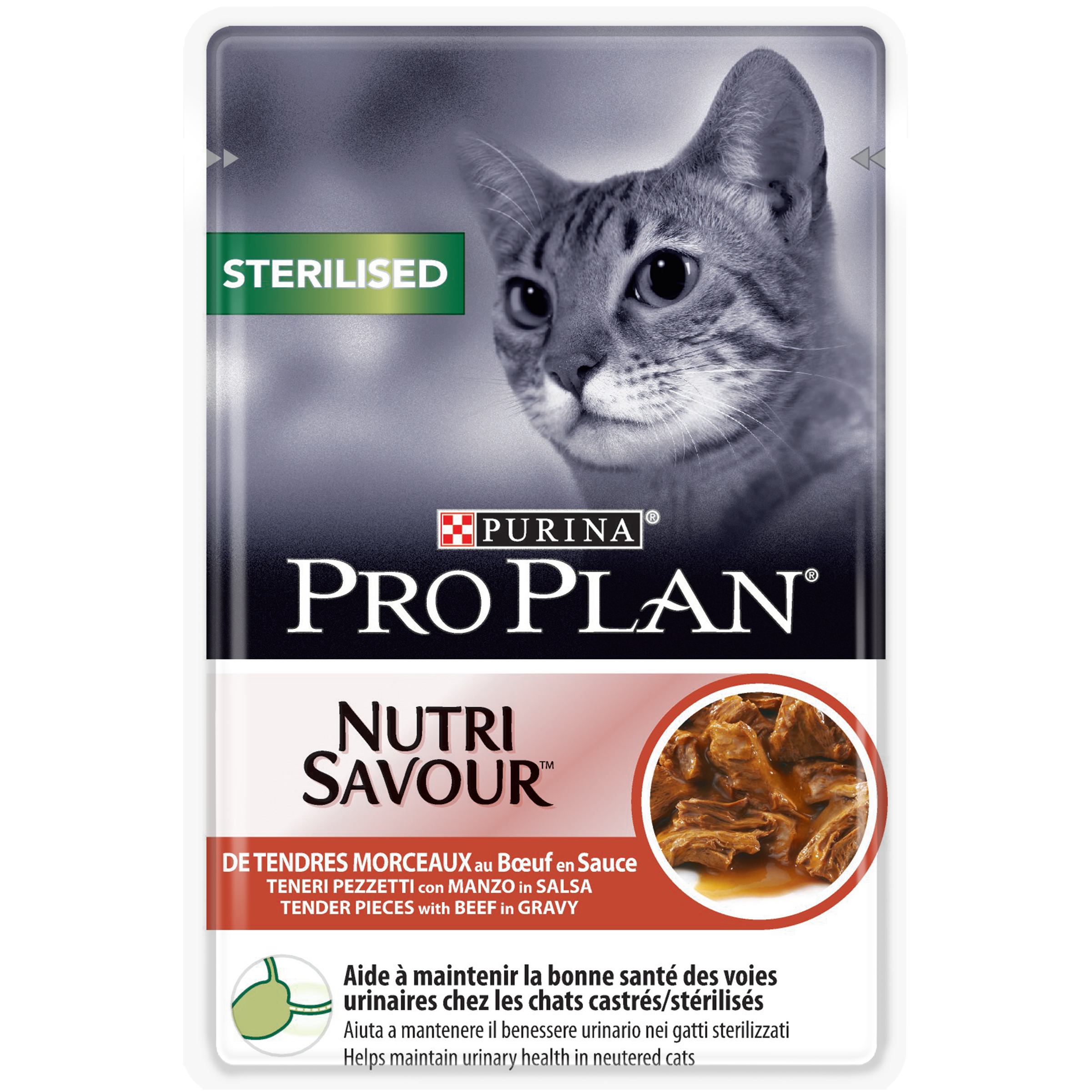 Pro Plan Nutrisavour Pezzetti in Salsa con Manzo 85g Pro Plan Nutrisavour Pezzetti in Salsa con Manzo 85g
